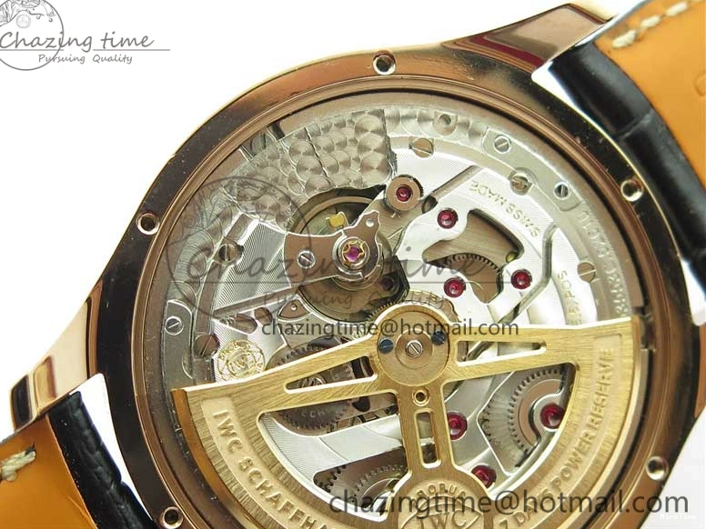 MIROTIME 0223 Premium Portugieser Perpetual Calendar IW503302 RG V9F 1:1 Best Edition Blue Dial on Black Leather Strap A 7098